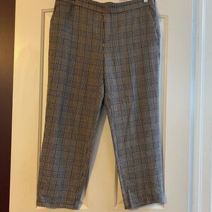 Plaid skinny dress pants